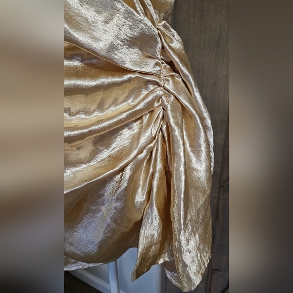 SUPERDOWN Lennie Wrap Dress in Champagne. Size small NWT - Picture 13 of 16